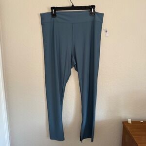 Old Navy 3X Powersoft Ribbed‎ Extra High Waist Flare Go-Dry Blue Legging Gym